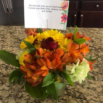 Avas Flowers - We spent $165 for a standing basket spray & this is what we got! VERY UNHAPPY!!! This was for my daughter's Dads funeral! - Florists Near Me