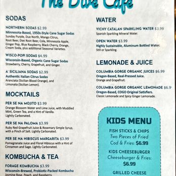 The Dive - Menu p1 12/18/24 - Cafes Near Me - Saint Paul, Minnesota