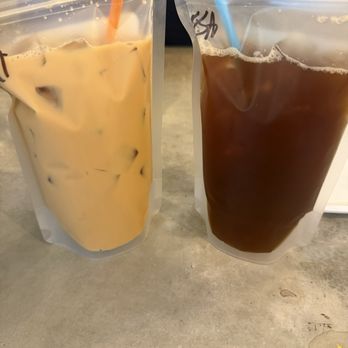 787 Coffee - Iced latte with oat milk & iced americano (rum blend) - Coffee & Tea Near Me - New York, New York 787 Coffee - Iced latte with oat milk & iced americano (rum blend) - Coffee & Tea Near Me - New York, New York