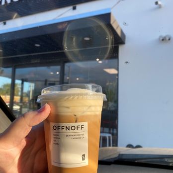 OFFNOFF COFFEE - "On Latte" with two extra espresso shots - the rice cream top is such a nice pairing with the sweetness of the dolce flavour! - Coffee & Tea Near Me - La Palma, California OFFNOFF COFFEE - "On Latte" with two extra espresso shots - the rice cream top is such a nice pairing with the sweetness of the dolce flavour! - Coffee & Tea Near Me - La Palma, California