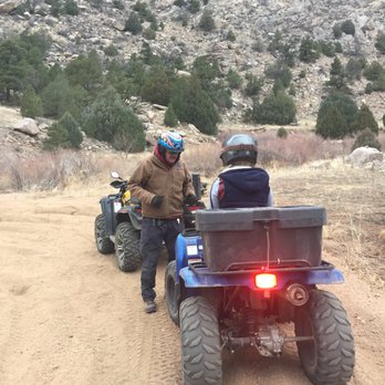 Play Dirty ATV Tours - Dave P, the owner, helping me - ATV Rentals/Tours Near Me - Cotopaxi, Colorado