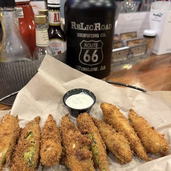 RelicRoad Brewing - Deep fried pickles - Breweries Near Me - Winslow, Arizona