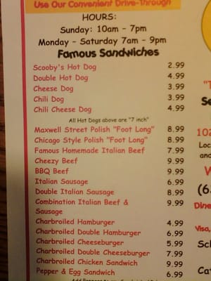 Menu photo 6 Scooby's Hot Dogs West Chicago, IL Menu photo 6 Scooby's Hot Dogs West Chicago, IL
