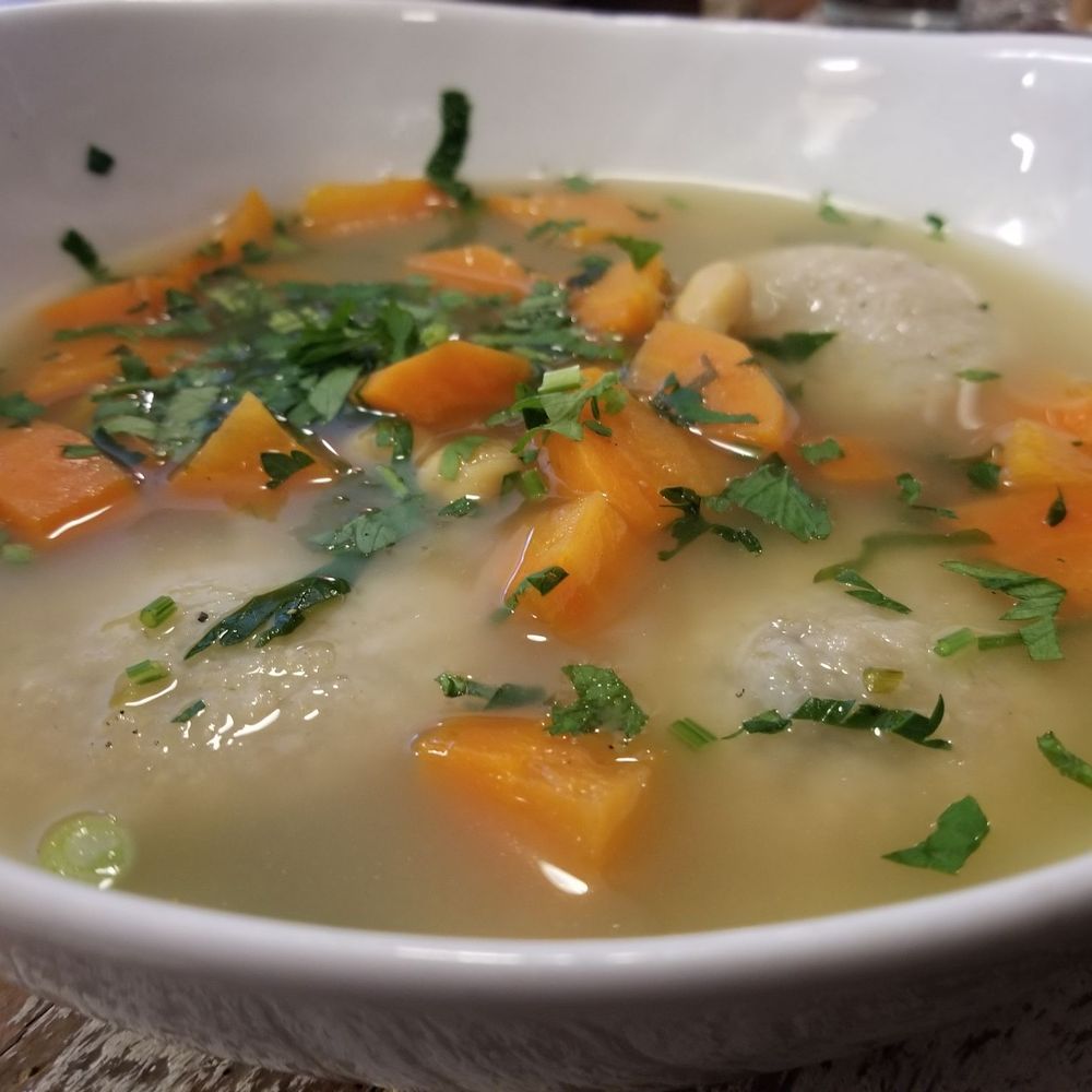 Kubeh - Chicken soup with beef kubbeh - Middle Eastern Near Me - New York, New York