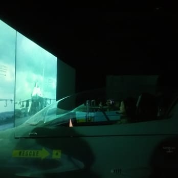 Flightdeck RogueRacing - The row of jet fighter cockpits to my left. - Arcades Near Me - Anaheim, California