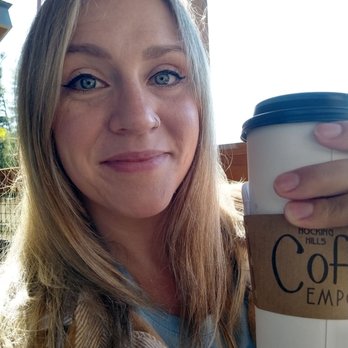 Coffee Emporium - Me with my yummy latte. - Coffee & Tea Near Me - Cincinnati, Ohio