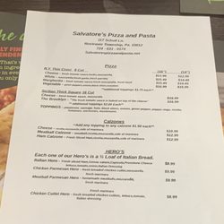 Salvatore’s Pizza And Pasta - Menu