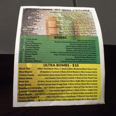 Menu photo 6 Cheap Shots Flushing, NY