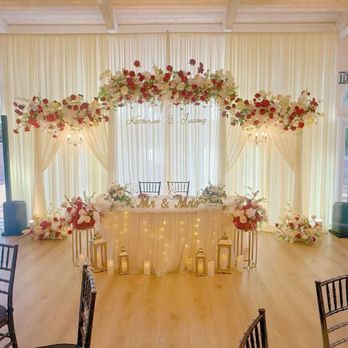 Romance Wedding Services - Sweet heart table with backdrop - Wedding Planning Near Me - Millbrae, California Romance Wedding Services - Sweet heart table with backdrop - Wedding Planning Near Me - Millbrae, California