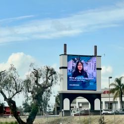 Moreno Valley College - Electric billboard  As seen from I-60 West Mar 2023