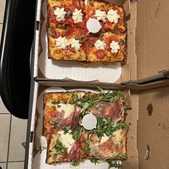 Blue Pan Pizza - Brooklyn Bridge Small Square Pizza  Parma Italia Small Square Pizza - Pizza Near Me - Denver, Colorado