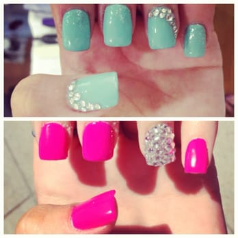 Nail Lounge On Miracle Mile - My sister and my nails. Done by Nikki!!! ONLY $30. All prices are upfront and the staff is willing to work with you! - Nail Salons Near Me - Stockton, California