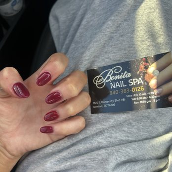 Bonita Nails And Tan - My beautiful nails! Clean and perfect! - Nail Salons Near Me - Denton, Texas Bonita Nails And Tan - My beautiful nails! Clean and perfect! - Nail Salons Near Me - Denton, Texas
