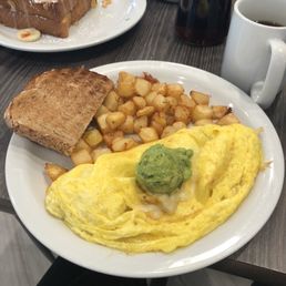 Chicken , pico omelette with guacamole Chicken , pico omelette with guacamole