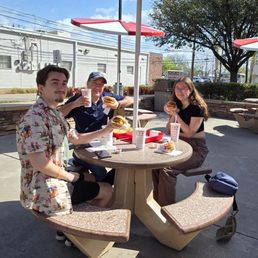 The Family enjoying an outside lunch at In-N-Out! The Family enjoying an outside lunch at In-N-Out!