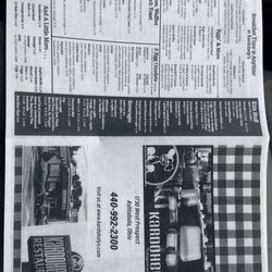 Kardohely's Family Restaurant - Menu Feb'24
