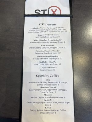 Menu photo 2 Stix Ludington, MI