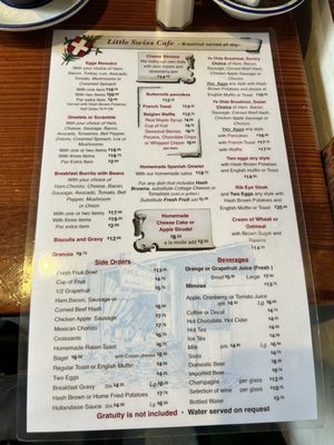 Menu photo 4 Little Swiss Cafe Carmel, CA