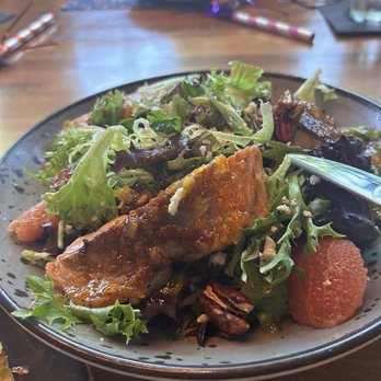 Reunion Kitchen + Drink - Salmon citrus salad - New American Near Me - Corona, California Reunion Kitchen + Drink - Salmon citrus salad - New American Near Me - Corona, California