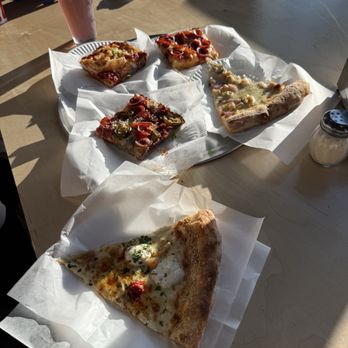 Pizza Kaiju - Pizza! 5 different flavors in one photo + Ube beer - Pizza Near Me - San Diego, California Pizza Kaiju - Pizza! 5 different flavors in one photo + Ube beer - Pizza Near Me - San Diego, California
