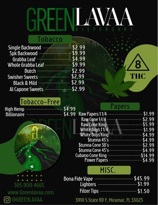 Menu photo 2 Hookaholixx Miramar, FL