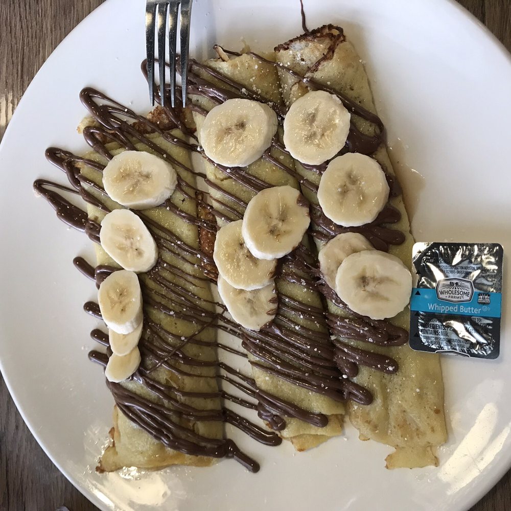 Eggsellent Cafe - Crepes with banana and Nutella - Breakfast & Brunch Near Me - Frisco, Texas Eggsellent Cafe - Crepes with banana and Nutella - Breakfast & Brunch Near Me - Frisco, Texas