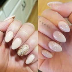 Envy Nails - Last nail salon I went to a week ago vs. Envy Nails manicure today. Incredible work!