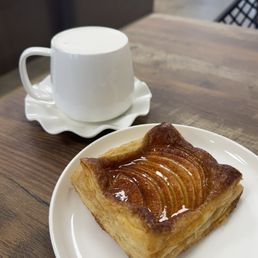 Chai tea latte and Apple Danish Chai tea latte and Apple Danish
