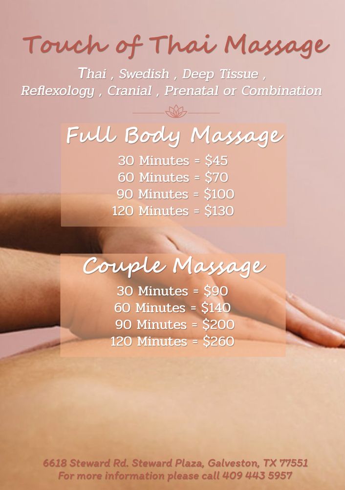 TOUCH OF THAI MASSAGE 15 Reviews Massage 6618 Steward Rd