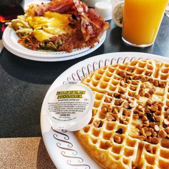 Waffle House - Virginia Beach - PB chip waffle, bacon & hash browns - Breakfast & Brunch Near Me - Virginia Beach, Virginia Waffle House - Virginia Beach - PB chip waffle, bacon & hash browns - Breakfast & Brunch Near Me - Virginia Beach, Virginia