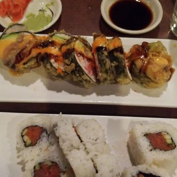 Hisui 2 - Top is Vegas roll. Bottom is spicy tuna - Sushi Bars Near Me - Vacaville, California Hisui 2 - Top is Vegas roll. Bottom is spicy tuna - Sushi Bars Near Me - Vacaville, California