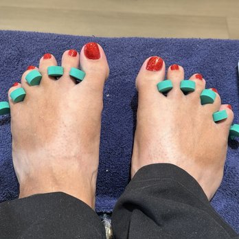 Veda Nails & Spa - Trying Red for the Holidays. - Nail Salons Near Me - Gilroy, California