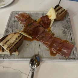Serrano ham and manchego Serrano ham and manchego