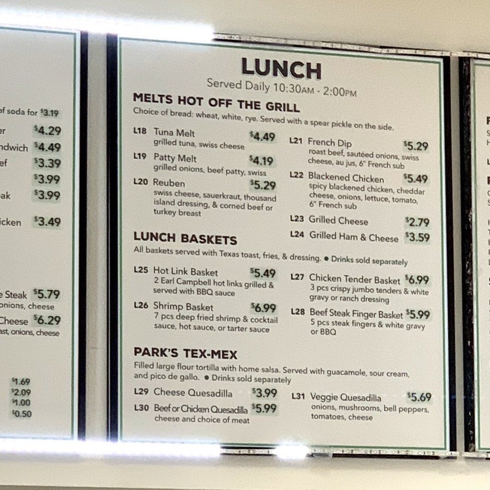 Park's Hamburgers - Park's Hamburgers Lunch Menu - Breakfast & Brunch Near Me - Dallas, Texas Park's Hamburgers - Park's Hamburgers Lunch Menu - Breakfast & Brunch Near Me - Dallas, Texas