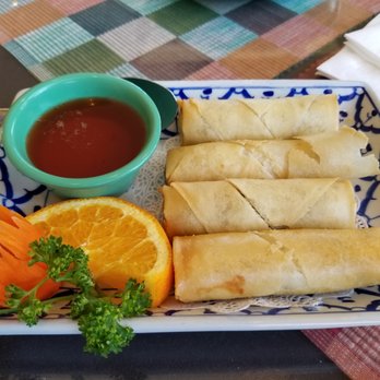 Thai Kitchen - Veggie "egg rolls," but no egg in them. These are definitely vegetarian and I believe they are vegan too! - Thai Near Me - Temecula, California Thai Kitchen - Veggie "egg rolls," but no egg in them. These are definitely vegetarian and I believe they are vegan too! - Thai Near Me - Temecula, California