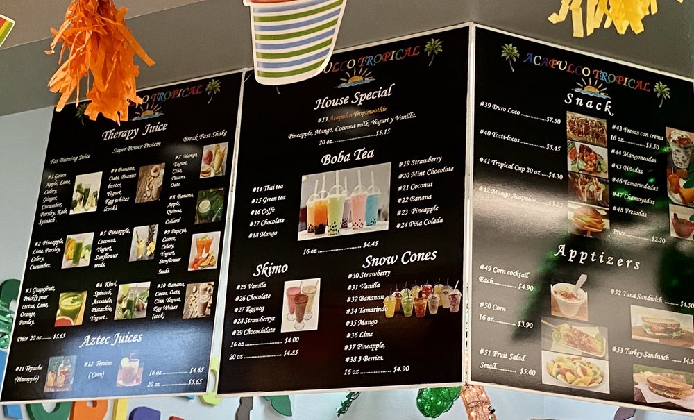 ACAPULCO TROPICAL Updated June 2024 4650 N US Hwy 89, Flagstaff, Arizona Juice Bars