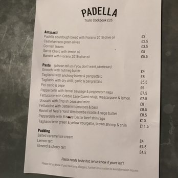 Padella - Menu - Italian Near Me - London, XGL Padella - Menu - Italian Near Me - London, XGL