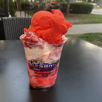 The Meadows Original Frozen Custard - Cherry ice and cherry Frozen Custard - Ice Cream & Frozen Yogurt Near Me - Williamsburg, Virginia