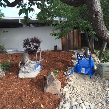 Lavish Gardens Landscape - How project was left when crew left for the day, which was repeated on numerous days. This was left right up against my neighbor's property. - Landscaping Near Me - Rocklin, California