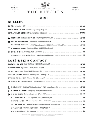 Menu photo 8 Neighbors & Friends South Pasadena, CA