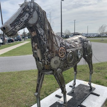 Elevation 89 - Cool horse made of gears in front of the airport. - American Near Me - Ocala, Florida
