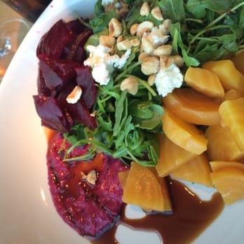 Root Down DIA - Beet salad, pickled not roasted. Lots of beets! - New American Near Me - Denver, Colorado Root Down DIA - Beet salad, pickled not roasted. Lots of beets! - New American Near Me - Denver, Colorado