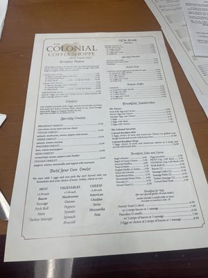 Menu photo 3 Colonial Coffee Shoppe Howell Township, NJ