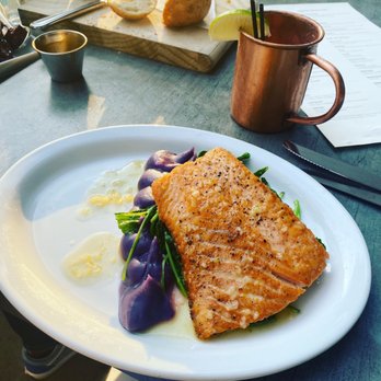 Echo & Rig - Yummy salmon, sweet potatoes, and wilted greens. - Steakhouses Near Me - Sacramento, California