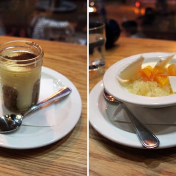 Pizzeria Libretto Danforth - Libretto tiramisu ($7) and posset al limone ($7) with chamomile granite, citris and meringue - Pizza Near Me - Toronto, Ontario
