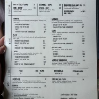 Hook Fish - Menu June 2026 - Seafood Near Me - San Francisco, California