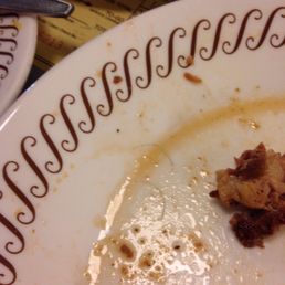 Hairs on plate of food Hairs on plate of food