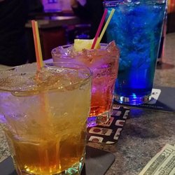 Star Restaurant & Lounge - Amaretto sour, strawberry pina colada on rocks, trashcan