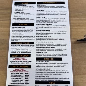 Blazing Buffalo - Backside of menu - Burgers Near Me - Jonesboro, Arkansas Blazing Buffalo - Backside of menu - Burgers Near Me - Jonesboro, Arkansas