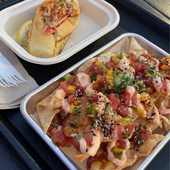 CodSpeed - Warm, buttery lobster roll and their Ahi Poke Nachos! - Seafood Near Me - Salt Lake City, Utah